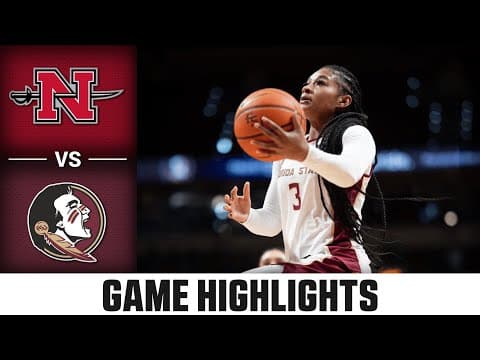 Nicholls vs. Florida St. Match Highlights | 2025 ACC Womens's Basketball