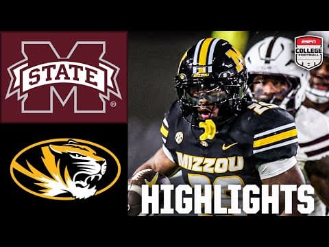 Mississippi State Bulldogs vs. Missouri Tigers | Full Game Highlights | ESPN College Football