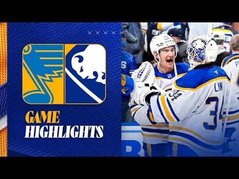NINE-GAME WIN STREAK! | Buffalo Sabres Continue Streak With Win Over St. Louis Blues | Highlights
