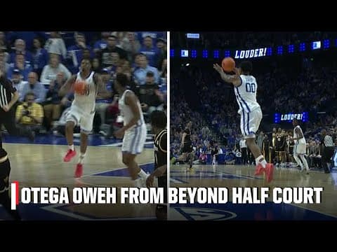 BEYOND HALF-COURT HEAVE 🤯 Kentucky's Otega Oweh knocks down buzzer-beating shot | ESPN CBB