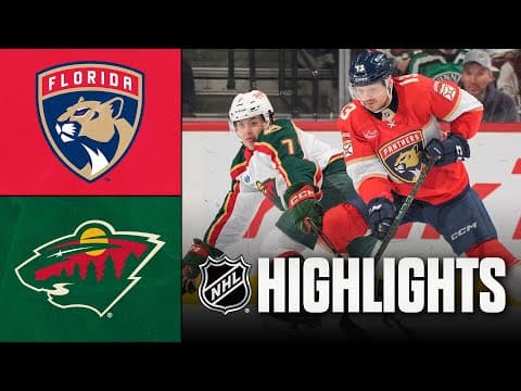 Panthers vs. Wild | NHL Highlights | January 24, 2026