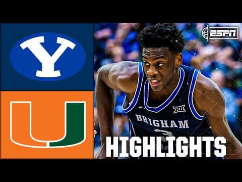 BYU Cougars vs. Miami Hurricanes | Full Game Highlights | ESPN College Basketball
