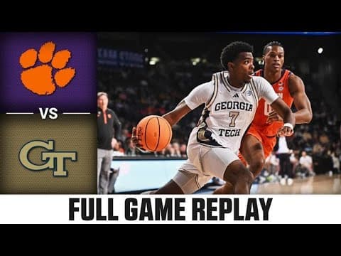 Clemson vs. Georgia Tech Full Game Replay | 2025-26 ACC Men's Basketball