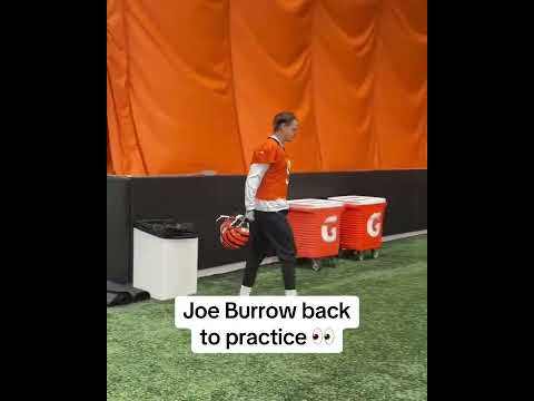 Joe Burrow is back at practice with limited capacity following his turf toe injury (via @bengals/TT)