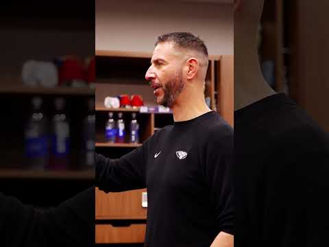 James Borrego in the Pelicans Locker Room after Win at Utah Jazz