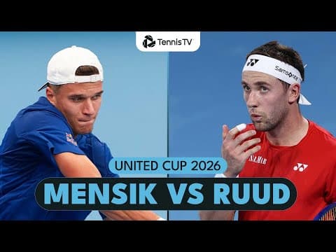 Jakub Mensik vs Casper Ruud Highlights | United Cup 2026