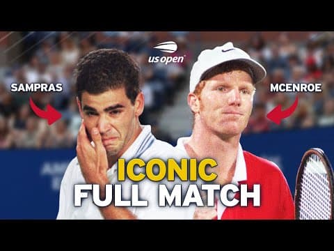 Pete Sampras vs. Jim Courier Iconic Full Match | 1995 US Open Quarterfinal