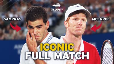 Pete Sampras vs. Jim Courier Iconic Full Match | 1995 US Open Quarterfinal