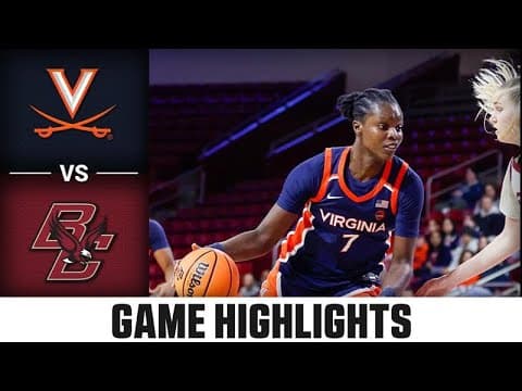 Virginia vs. Boston College Match Highlights | 2025 ACC Womens's Basketball