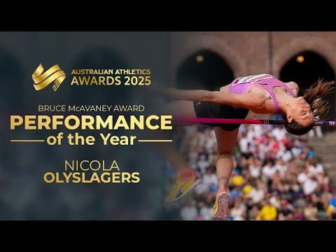 Nicola Olyslagers wins the 2025 Bruce McAvaney Award for Performance of the Year
