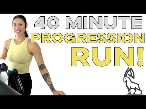40 Minute Progression Run | Treadmill Follow Along!