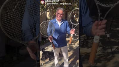 Jimmy Connors talks about the #tennis racquet he helped make famous, the Wilson T2000