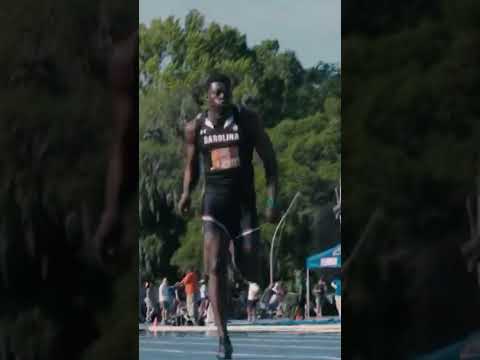 South Carolina WR Nyck Harbor college track highlights 💨 #shorts