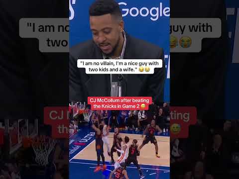 CJ McCollum after the Hawks' comeback win against the Knicks 😂