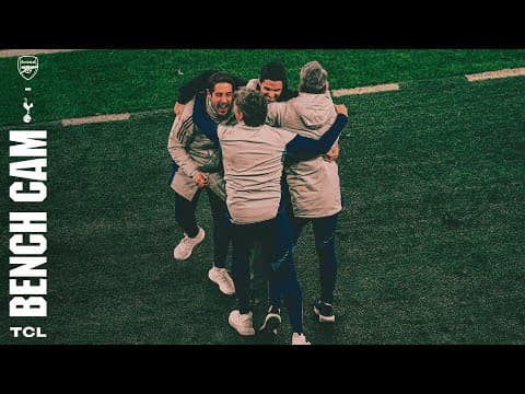 BENCH CAM | Arteta reacts to Eze hat-trick! | Arsenal v Tottenham Hotspur (4-1) | Premier League