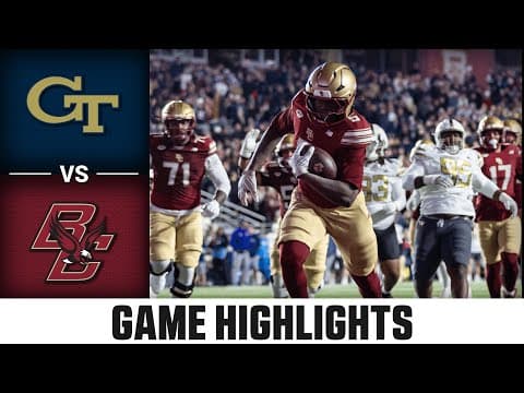 Georgia Tech vs Boston College Game Highlights | 2025 ACC Football