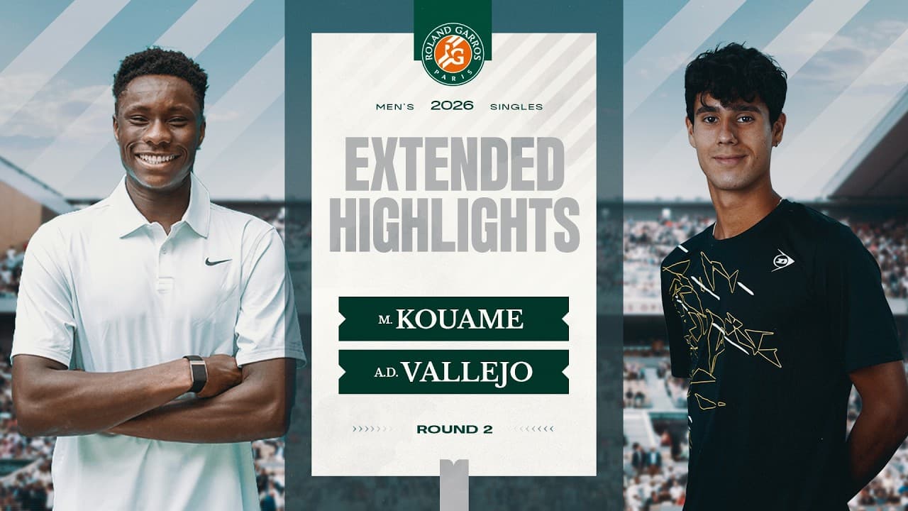 Moise Kouame vs Adolfo Daniel Vallejo | Round 2 Extended Highlights | Roland-Garros 2026