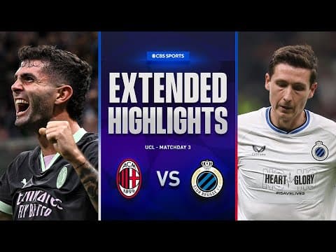AC Milan vs. Club Brugge: Extended Highlights | UCL League Phase MD 3 | CBS Sports Golazo