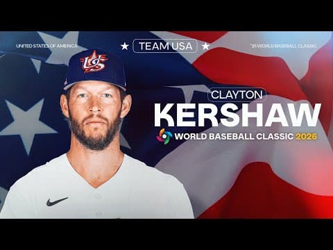 ANNOUNCEMENT: Clayton Kershaw will pitch for Team USA in the 2026 World Baseball Classic 🇺🇸