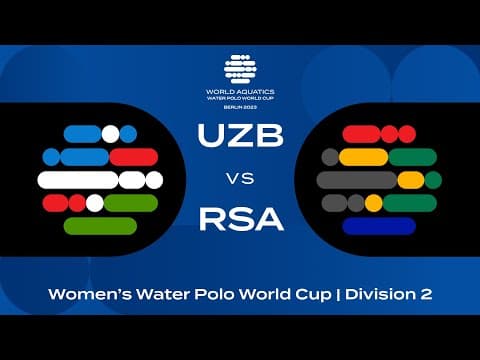 LIVE | Uzbekistan vs South Africa | Women's Water Polo World Cup 2023 | Berlin