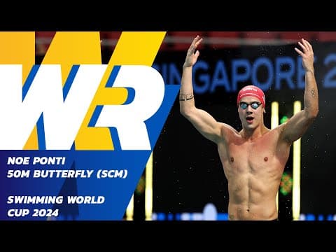 🚀 Swiss Legend Noe Ponti Shatters His Own 50m Butterfly World Record!