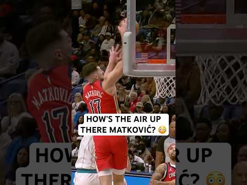 Karlo Matković was floating for this alley-oop