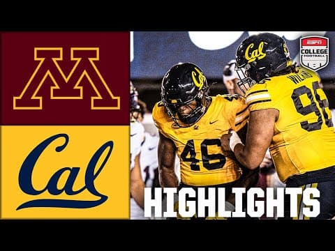 Minnesota Golden Gophers vs. California Golden Bears | Full Game Highlights | ESPN CFB