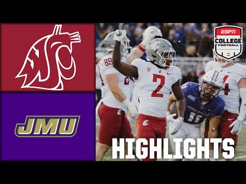 Washington State Cougars vs. James Madison Dukes | Full Game Highlights | ESPN College Football