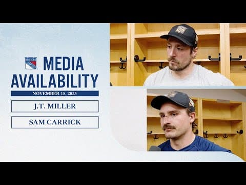 NYR at CBJ: J.T. Miller and Sam Carrick Postgame Availability | Nov. 15, 2025