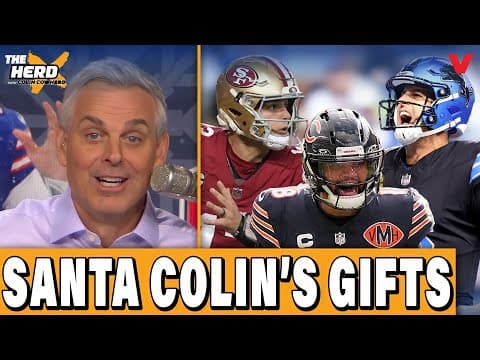 Colin Cowherd gives out Christmas STOCKING STUFFERS to Williams, Purdy, Goff & more | THE HERD NFL