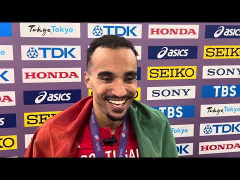 (Portuguese) Isaac Nader after upset 1500m win at 2025 World Championships 