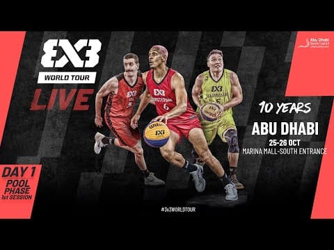 LIVE 🔴 FIBA #3x3WorldTour Abu Dhabi 2025 | Pool Phase - Session 1 | #3x3Basketball