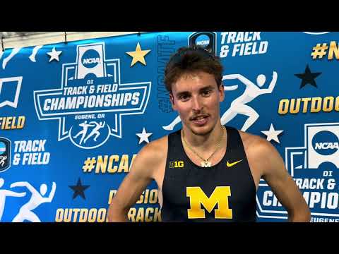 Trent McFarland after taking 2nd in 2026 NCAA 1500 final