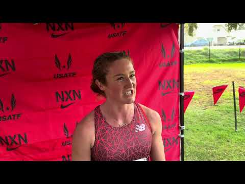 Emily Mackay after 2k race at USATF XC Championships 