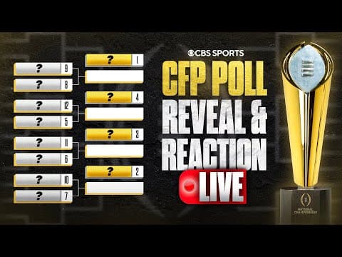 College Football Playoff Rankings LIVE SHOW | Reveal & Reaction | Bracket Breakdown & Predictions ✅