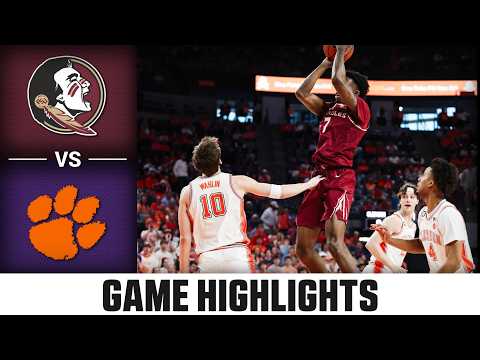 Florida State vs. Clemson Game Highlights | 2025-26 ACC Men's Basketball