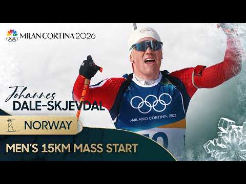 Johannes Dale-Skjevdal shoots his way to GOLD in 15km biathlon | Winter Olympics 2026 | NBC Sports