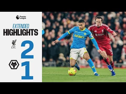Santi Bueno scores in Anfield loss | Liverpool 2-1 Wolves | Extended highlights