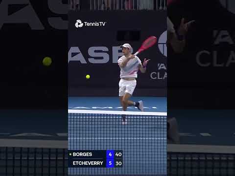 Borges makes volley that bounces back over the net 😲 #NunoBorges #Tennis #atptour #sports #trickshot