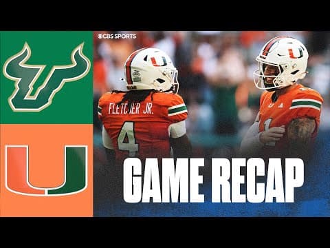 No. 5 Miami cruises at home, ends No. 18 USF's hot start to the season | Highlights & Reaction
