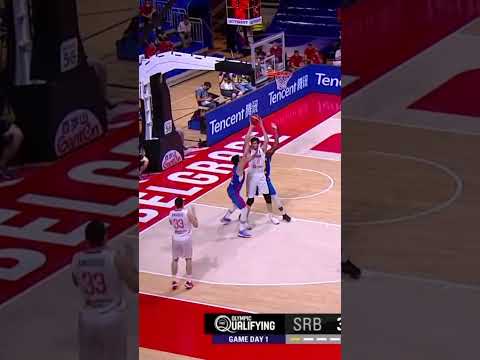 Look at that soft touch from Boban Marjanovic 🇷🇸😮‍💨 #FIBAOQT