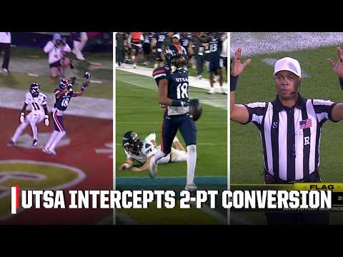 98-YD INTERCEPTION FOR UTSA ON 2-POINT CONVERSION 🚨 | ESPN College Football