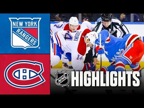 NHL Highlights | Rangers vs. Canadiens | October 18, 2025