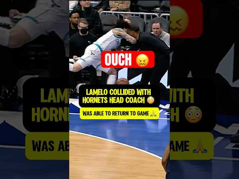 LaMelo and coach ROUGH COLLISION 😳😬