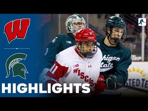 Wisconsin vs Michigan State | NCAA College Hockey | Highlights - January 15, 2026