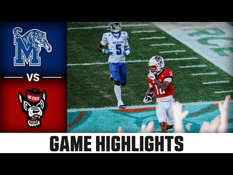 Memphis vs. NC State Game Highlights | 2025 ACC Football
