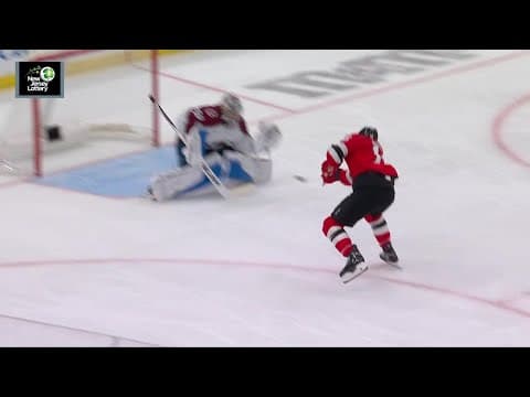 Connor Brown scores a goal against the Colorado Avalanche