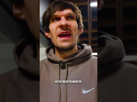 Boban visiting with us from NBA All Star | Houston Rockets