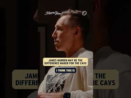 LeBron breaks down the scouting report on James Harden and how he elevates the Cavs.