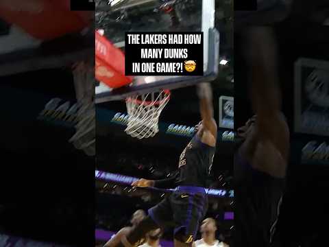 LeBron, Jaxson, and the Lakers had the MOST DUNKS IN A GAME this season 💥 #NBA